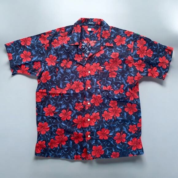 Vintage Tommy Hilfiger Hawaiian Shirt Mens XL - Picture 1 of 5